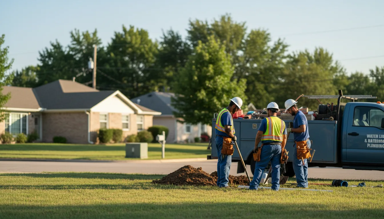 Residential water line and bathroom plumbing service in Farner, TN